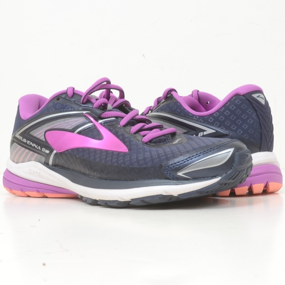 Brooks Ravenna 8 Women's 7 WIDE Athletic Running Shoes Blue Purple 1202381B454